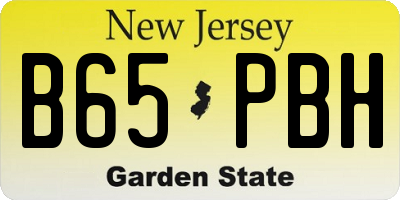 NJ license plate B65PBH