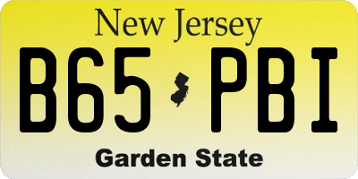 NJ license plate B65PBI