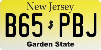 NJ license plate B65PBJ