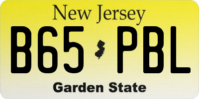 NJ license plate B65PBL