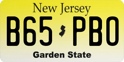 NJ license plate B65PBO