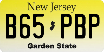 NJ license plate B65PBP