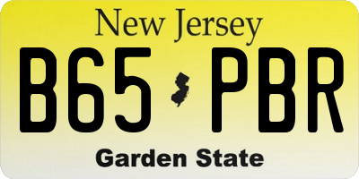 NJ license plate B65PBR