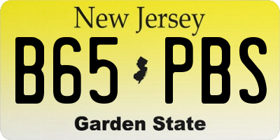 NJ license plate B65PBS
