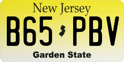 NJ license plate B65PBV