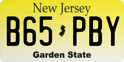 NJ license plate B65PBY