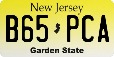 NJ license plate B65PCA