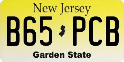 NJ license plate B65PCB