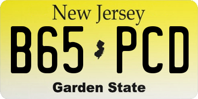 NJ license plate B65PCD