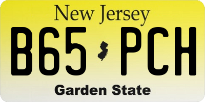 NJ license plate B65PCH