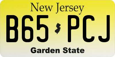 NJ license plate B65PCJ