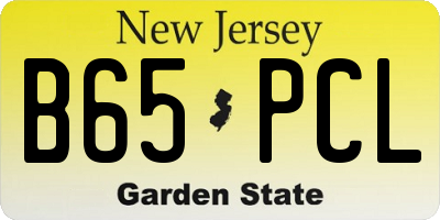 NJ license plate B65PCL
