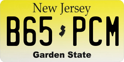 NJ license plate B65PCM