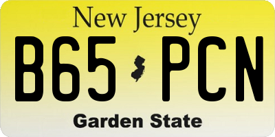 NJ license plate B65PCN