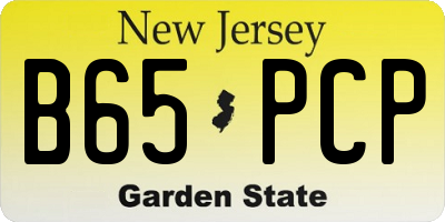 NJ license plate B65PCP