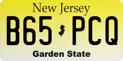 NJ license plate B65PCQ