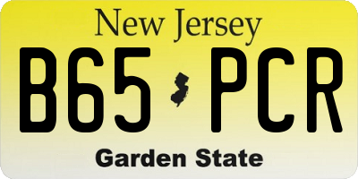NJ license plate B65PCR