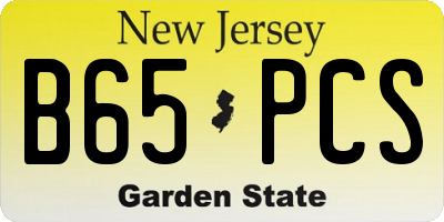 NJ license plate B65PCS