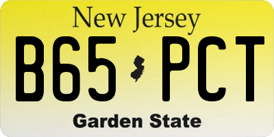 NJ license plate B65PCT