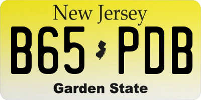 NJ license plate B65PDB