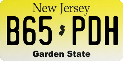 NJ license plate B65PDH