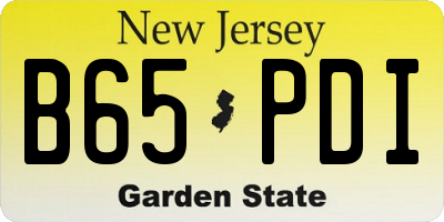 NJ license plate B65PDI