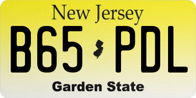 NJ license plate B65PDL