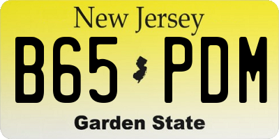 NJ license plate B65PDM