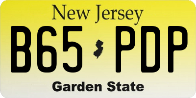 NJ license plate B65PDP