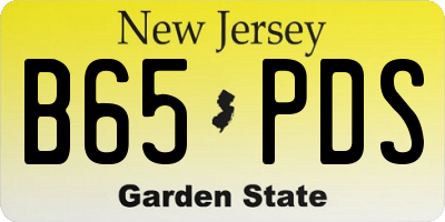 NJ license plate B65PDS