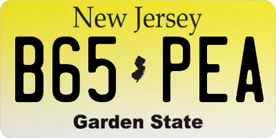 NJ license plate B65PEA