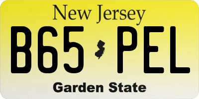 NJ license plate B65PEL