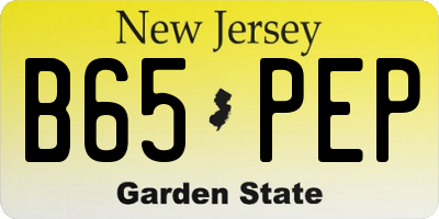 NJ license plate B65PEP