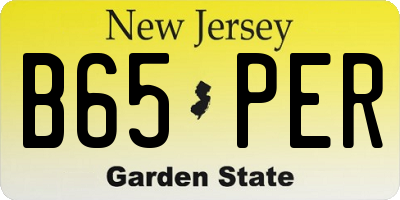 NJ license plate B65PER