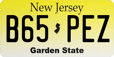 NJ license plate B65PEZ