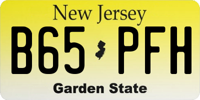 NJ license plate B65PFH