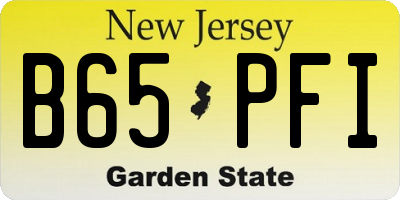 NJ license plate B65PFI