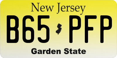 NJ license plate B65PFP