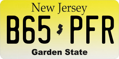 NJ license plate B65PFR