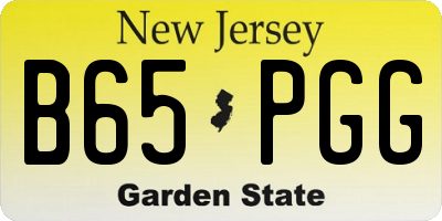 NJ license plate B65PGG