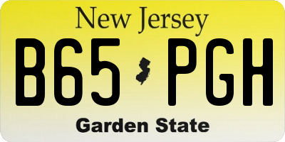 NJ license plate B65PGH