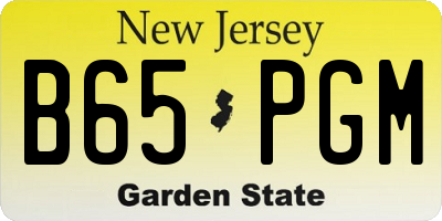 NJ license plate B65PGM