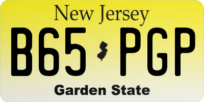 NJ license plate B65PGP