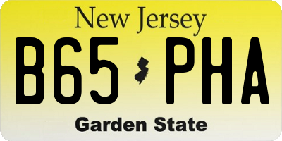 NJ license plate B65PHA