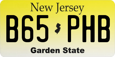 NJ license plate B65PHB