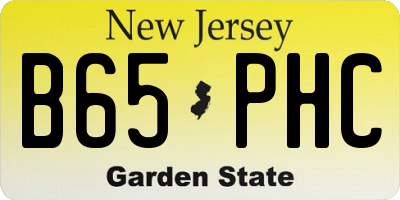 NJ license plate B65PHC