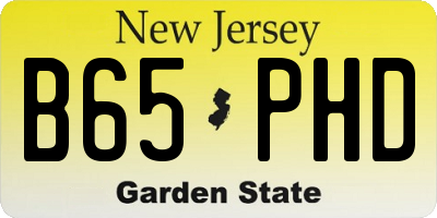 NJ license plate B65PHD