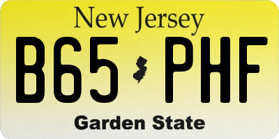 NJ license plate B65PHF