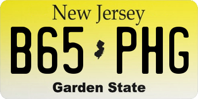 NJ license plate B65PHG