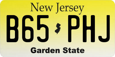 NJ license plate B65PHJ